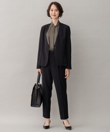 自由区（ジユウク）の「【洗える】ダブルフェイススーティング テーパードパンツ（その他パンツ・レディース）」