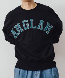 ANGLAN | AG-Applique Big Logo Sweat Shirt/アングラン アップリケ ビッグ ロゴ スウェットシャツ(スウェット)