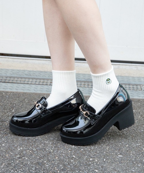 Honeys（ハニーズ）の「ビット付厚底ローファー（ローファー・レディース・ブラック系その他2/ブラック系その他・L/M/S）」の3枚目の写真