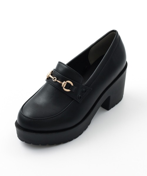 Honeys（ハニーズ）の「ビット付厚底ローファー（ローファー・レディース・ブラック系その他2/ブラック系その他・L/M/S）」の16枚目の写真