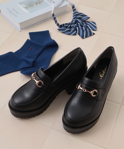 Honeys（ハニーズ）の「ビット付厚底ローファー（ローファー・レディース・ブラック系その他2/ブラック系その他・L/M/S）」の10枚目の写真