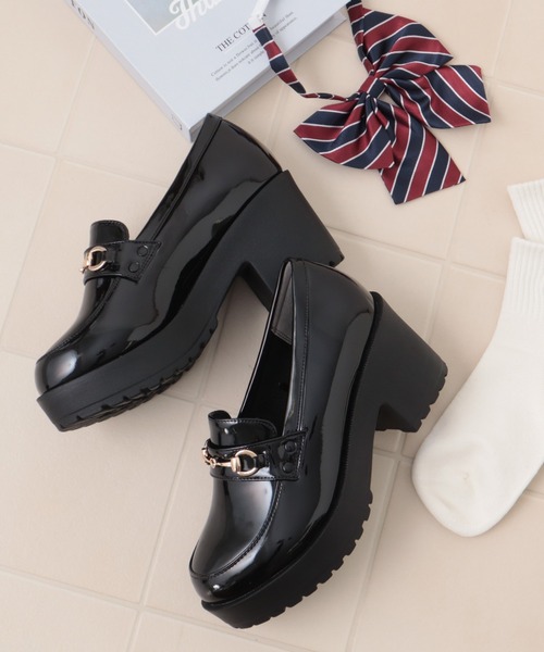 Honeys（ハニーズ）の「ビット付厚底ローファー（ローファー・レディース・ブラック系その他2/ブラック系その他・L/M/S）」の19枚目の写真