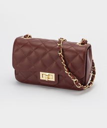 AULENTTI CECILE QUILT LEATHER SHOULDER BAG　オウレンティ キルティングレザー チェーン ショルダーバッグ