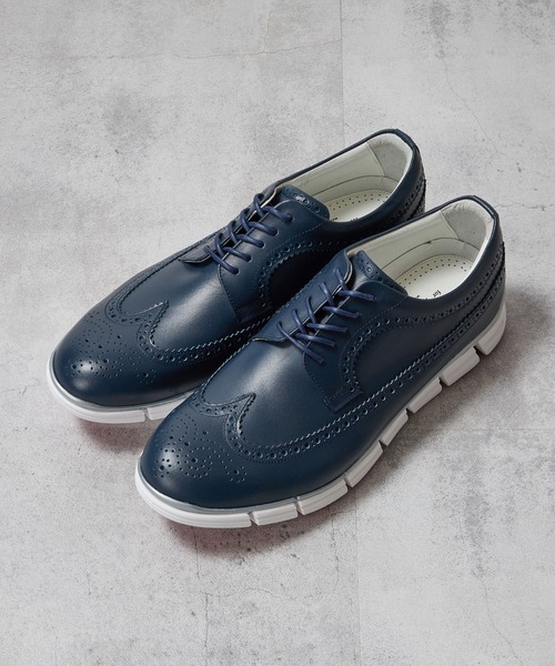 MEN'S BIGI(メンズビギ)の「【HIROSHI TSUBOUCHI】ウイングチップシューズ(ローファー・メンズ・ブルー系その他/ネイビー/ホワイト・01/02/03)」の3枚目の写真