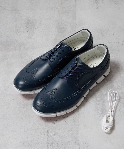 MEN'S BIGI(メンズビギ)の「【HIROSHI TSUBOUCHI】ウイングチップシューズ(ローファー・メンズ・ブルー系その他/ネイビー/ホワイト・01/02/03)」の14枚目の写真