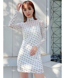 GYDA | GYDA patternシースルーワンピース(ワンピース)