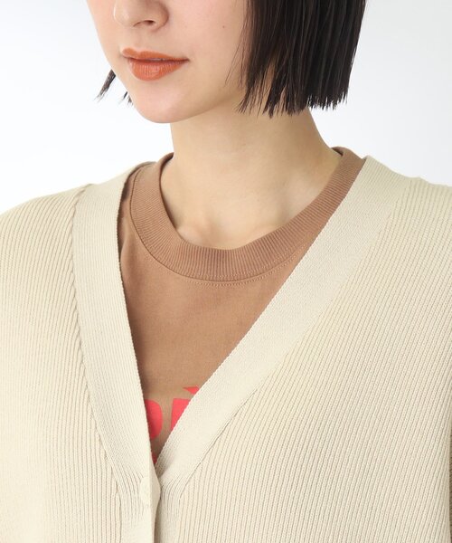 THE SHOP TK （ザ ショップ ティーケー ）の「◆【着回し◎/ヒップが隠れる丈/洗える】ミドルカーディガン（カーディガン/ボレロ・レディース・ライトベージュ/ライトパープル/イエロー・11/12/13）」の16枚目の写真