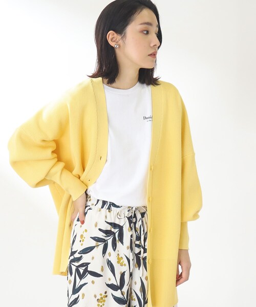 THE SHOP TK （ザ ショップ ティーケー ）の「◆【着回し◎/ヒップが隠れる丈/洗える】ミドルカーディガン（カーディガン/ボレロ・レディース・ライトベージュ/ライトパープル/イエロー・11/12/13）」の20枚目の写真