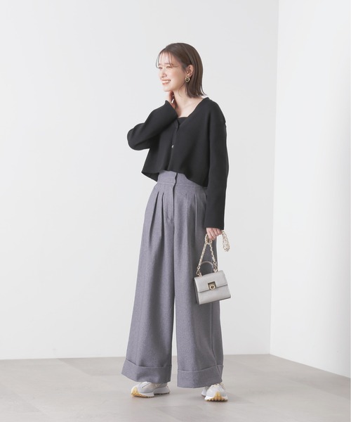 N.（N. Natural Beauty Basic）（エヌエヌナチュラルビューティーベーシック）の「◆ショートカーデ×ホルターインナーアンサンブル（カーディガン/ボレロ・レディース・オフホワイト/ホワイト×ブラック/ブラック・MEDIUM）」の15枚目の写真