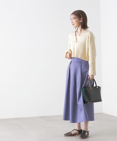 N.（N. Natural Beauty Basic）（エヌエヌナチュラルビューティーベーシック）の「◆ショートカーデ×ホルターインナーアンサンブル（カーディガン/ボレロ・レディース・オフホワイト/ホワイト×ブラック/ブラック・MEDIUM）」の18枚目の写真