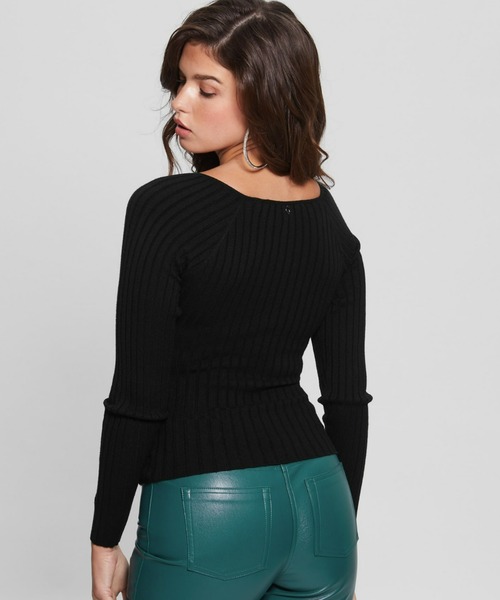 Guess（ゲス）の「Eco Sabine Sweater Top（ニット/セーター・レディース・ピンク/クリーム/ブラック・X-SMALL/SMALL/MEDIUM）」の5枚目の写真