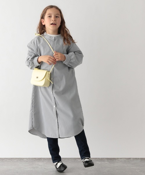 GLOBAL WORK（グローバルワーク）の「ニットベストセットシャツワンピース/174433（ワンピース・キッズ・ベージュ/アイボリー・150cm/130cm/110cm/140cm/100cm/160cm/120cm）」の3枚目の写真