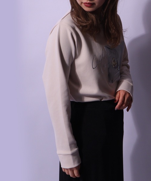 Anna Nicola（アンナニコラ）の「Anna Nicola コットンダンボールピアスチャーム フォトプルオーバー（スウェット・レディース・エメラルド/ライトグレー/ベージュ/ブラック・38）」の22枚目の写真