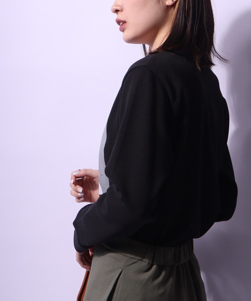 Anna Nicola（アンナニコラ）の「Anna Nicola コットンダンボールピアスチャーム フォトプルオーバー（スウェット・レディース・エメラルド/ライトグレー/ベージュ/ブラック・38）」の8枚目の写真