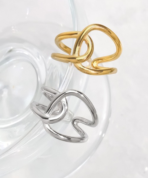 blackdia ocean（ブラックダイヤオーシャン）の「blackdia ocean フィットクロスリング（リング・レディース・シルバー/ゴールド・11号/13号/16号）」の4枚目の写真