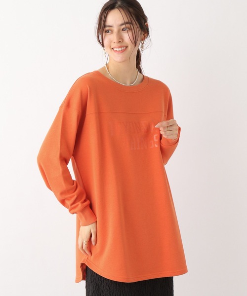 LEPSIM（レプシィム）の「チュニックロゴスウェット　185910（Tシャツ/カットソー・レディース・ライトグレー/ライトブルー/グレー/オレンジ・FREE）」の4枚目の写真