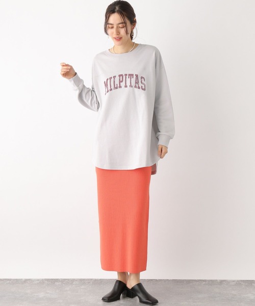 LEPSIM（レプシィム）の「チュニックロゴスウェット　185910（Tシャツ/カットソー・レディース・ライトグレー/ライトブルー/グレー/オレンジ・FREE）」の18枚目の写真