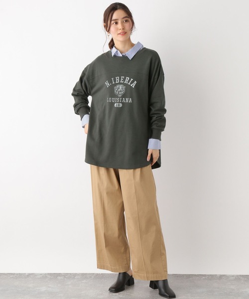 LEPSIM（レプシィム）の「チュニックロゴスウェット　185910（Tシャツ/カットソー・レディース・ライトグレー/ライトブルー/グレー/オレンジ・FREE）」の21枚目の写真