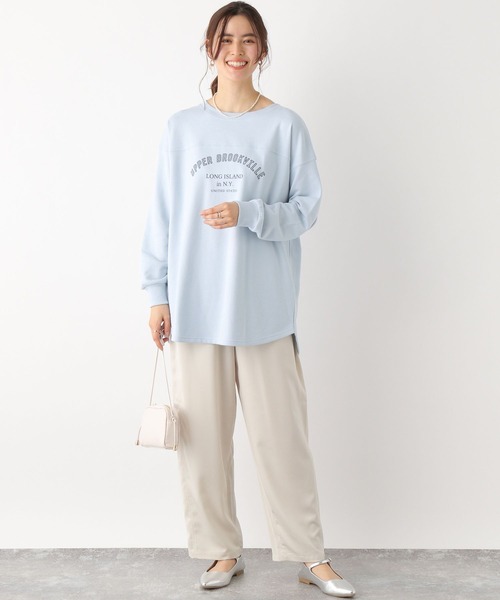 LEPSIM（レプシィム）の「チュニックロゴスウェット　185910（Tシャツ/カットソー・レディース・ライトグレー/ライトブルー/グレー/オレンジ・FREE）」の9枚目の写真