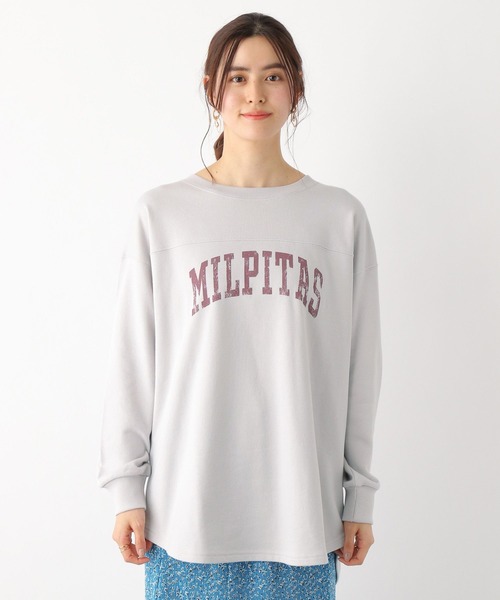 LEPSIM（レプシィム）の「チュニックロゴスウェット　185910（Tシャツ/カットソー・レディース・ライトグレー/ライトブルー/グレー/オレンジ・FREE）」の13枚目の写真