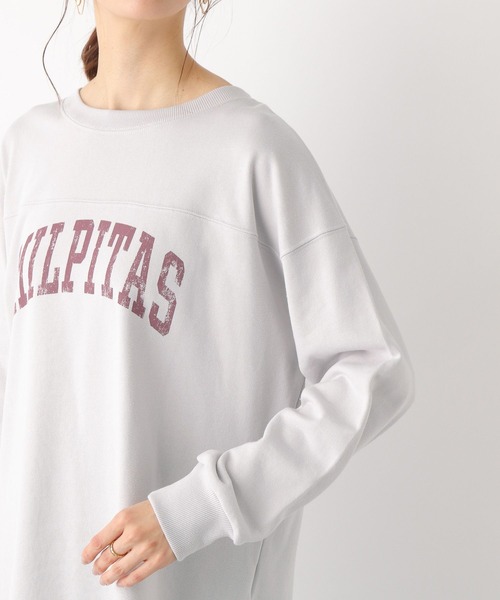 LEPSIM（レプシィム）の「チュニックロゴスウェット　185910（Tシャツ/カットソー・レディース・ライトグレー/ライトブルー/グレー/オレンジ・FREE）」の6枚目の写真