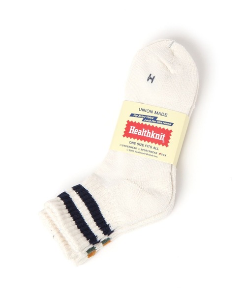 Healthknit（ヘルスニット）の「【Healthknit(ヘルスニット)】シンカー2本ライン3Pソックス（ソックス/靴下・メンズ・マスタード・FREE）」の7枚目の写真
