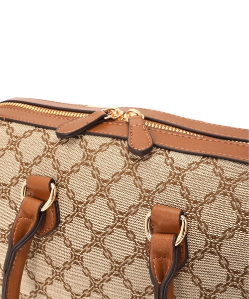 N.（N. Natural Beauty Basic）（エヌエヌナチュラルビューティーベーシック）の「◆モノグラムジャガードボストンバッグ（ボストンバッグ・レディース・ベージュ系その他・ﾌﾘ-）」の2枚目の写真
