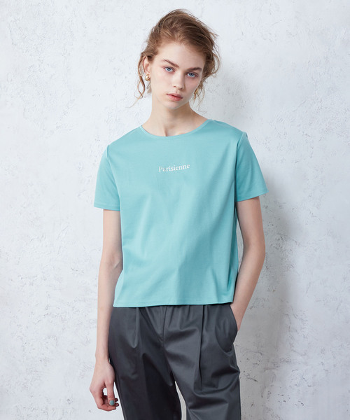 LE SOUK HOLIDAY(ルスークホリデー)の「ロゴTシャツ(Tシャツ/カットソー・レディース・オフホワイト/オレンジ/ブラック/サックスブルー・L/M)」の3枚目の写真