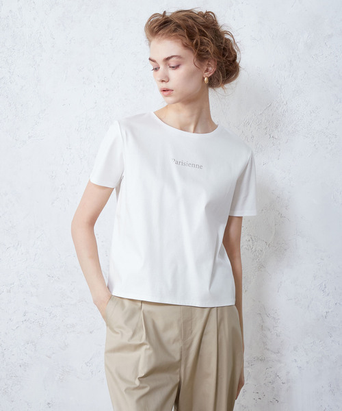 LE SOUK HOLIDAY(ルスークホリデー)の「ロゴTシャツ(Tシャツ/カットソー・レディース・オフホワイト/オレンジ/ブラック/サックスブルー・L/M)」の17枚目の写真