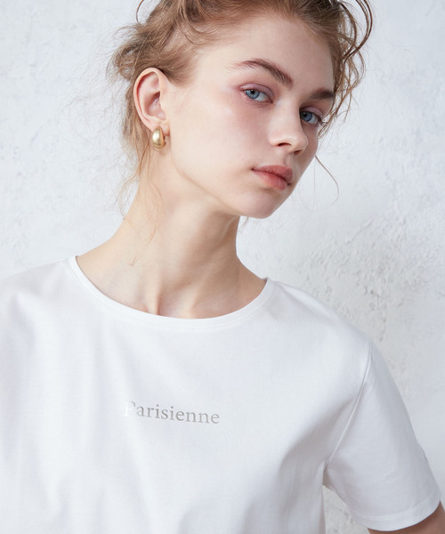 LE SOUK HOLIDAY(ルスークホリデー)の「ロゴTシャツ(Tシャツ/カットソー・レディース・オフホワイト/オレンジ/ブラック/サックスブルー・L/M)」の9枚目の写真