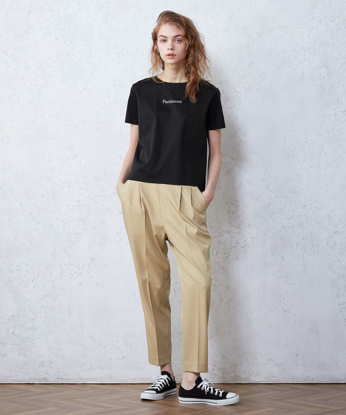 LE SOUK HOLIDAY(ルスークホリデー)の「ロゴTシャツ(Tシャツ/カットソー・レディース・オフホワイト/オレンジ/ブラック/サックスブルー・L/M)」の6枚目の写真