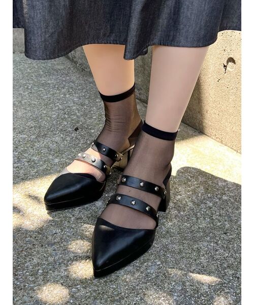 EATME（イートミー）の「スタッズミュール（パンプス・レディース・ブラック/アイボリー・S/M/L）」の22枚目の写真