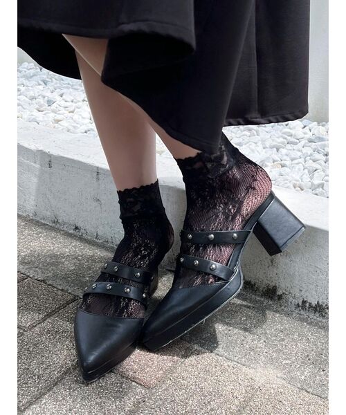 EATME（イートミー）の「スタッズミュール（パンプス・レディース・ブラック/アイボリー・S/M/L）」の18枚目の写真