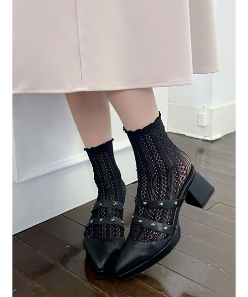 EATME（イートミー）の「スタッズミュール（パンプス・レディース・ブラック/アイボリー・S/M/L）」の11枚目の写真