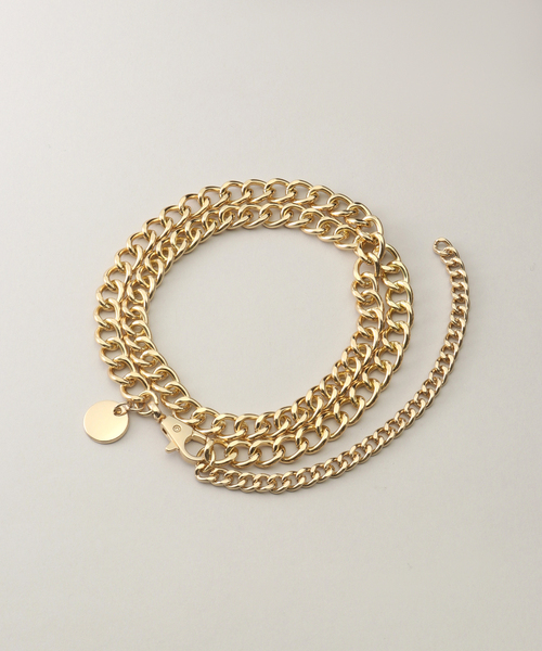 AP STUDIO（エーピーストゥディオ）の「【ATELIER AMBOISE/アトリエ アンボワーズ】chain belt（ベルト・レディース・ゴールド・FREE）」の3枚目の写真