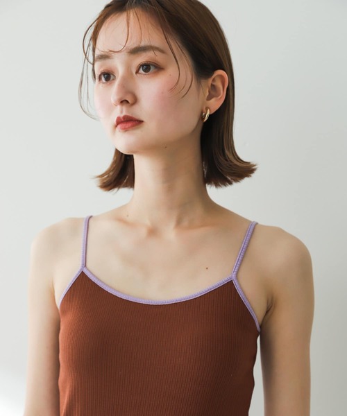 SENSE OF PLACE by URBAN RESEARCH（センスオブプレイスバイアーバンリサーチ）の「バイカラーカップツキキャミソール（キャミソール・レディース・ブラウン/ブラック/イエロー・ONE）」の21枚目の写真