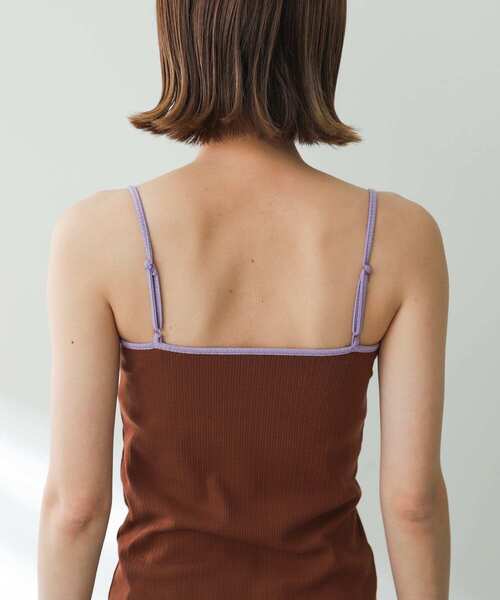 SENSE OF PLACE by URBAN RESEARCH（センスオブプレイスバイアーバンリサーチ）の「バイカラーカップツキキャミソール（キャミソール・レディース・ブラウン/ブラック/イエロー・ONE）」の22枚目の写真