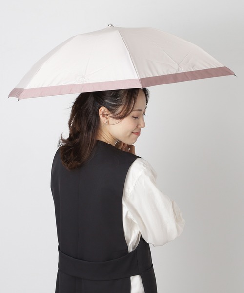 遮光 遮熱 晴雨兼用折りたたみ日傘 グログランリボン(折りたたみ傘 遮光 遮熱 晴雨兼用折りたたみ日傘 グログランリボン(折りたたみ傘
