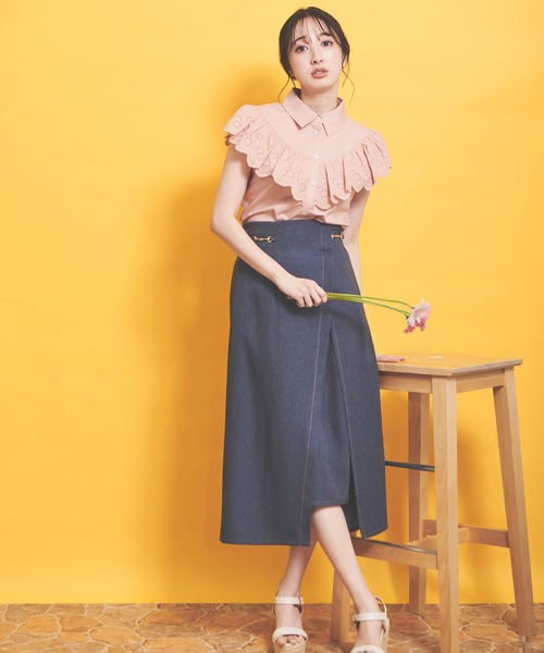 NOELA(ノエラ)の「フラワー刺繍ブラウス(シャツ/ブラウス・レディース・オレンジ/ブラック/オフホワイト・フリー)」の17枚目の写真