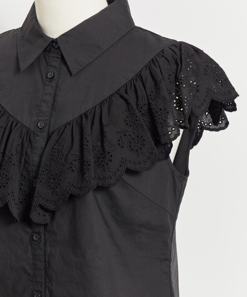 NOELA(ノエラ)の「フラワー刺繍ブラウス(シャツ/ブラウス・レディース・オレンジ/ブラック/オフホワイト・フリー)」の21枚目の写真