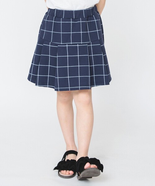 BRANSHES(ブランシェス)の「ラップスカパン(スカート・キッズ・ベージュ/ネイビー・100/90/120/110/150/130/140)」の2枚目の写真