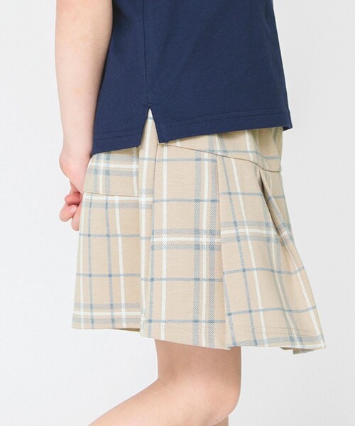 BRANSHES(ブランシェス)の「ラップスカパン(スカート・キッズ・ベージュ/ネイビー・100/90/120/110/150/130/140)」の11枚目の写真