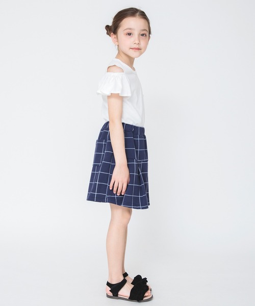 BRANSHES(ブランシェス)の「ラップスカパン(スカート・キッズ・ベージュ/ネイビー・100/90/120/110/150/130/140)」の7枚目の写真