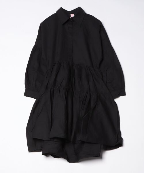 gossip！ロサンゼルス（ゴシップロサンゼルス）の「レギュラーカラー　ティアードフレアワンピース（ワンピース・レディース・ホワイト/ブラック・FREE）」の15枚目の写真