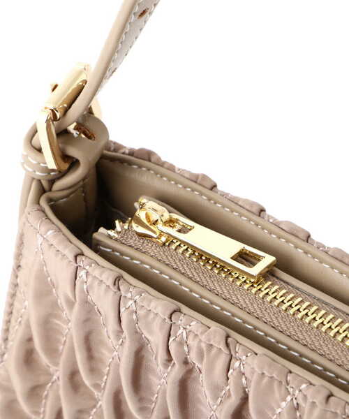 JILL by JILL STUART（ジルバイジルスチュアート）の「◇KIKO W/J コラボバッグ（キルト）（ハンドバッグ・レディース・ベージュ/パープル・FREE）」の11枚目の写真