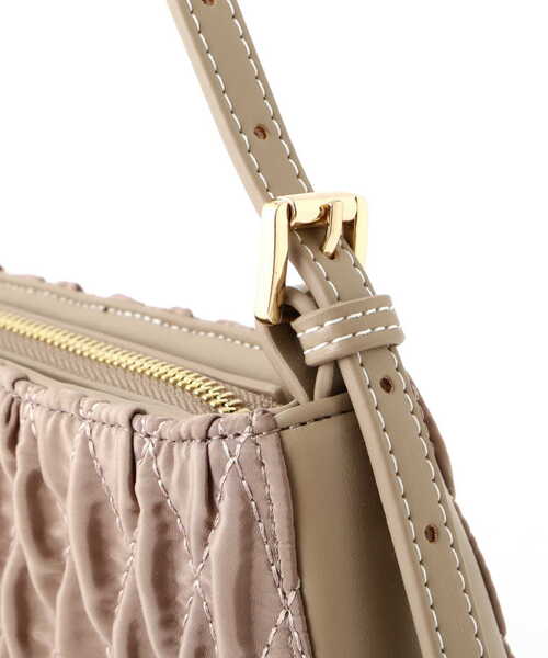 JILL by JILL STUART（ジルバイジルスチュアート）の「◇KIKO W/J コラボバッグ（キルト）（ハンドバッグ・レディース・ベージュ/パープル・FREE）」の18枚目の写真