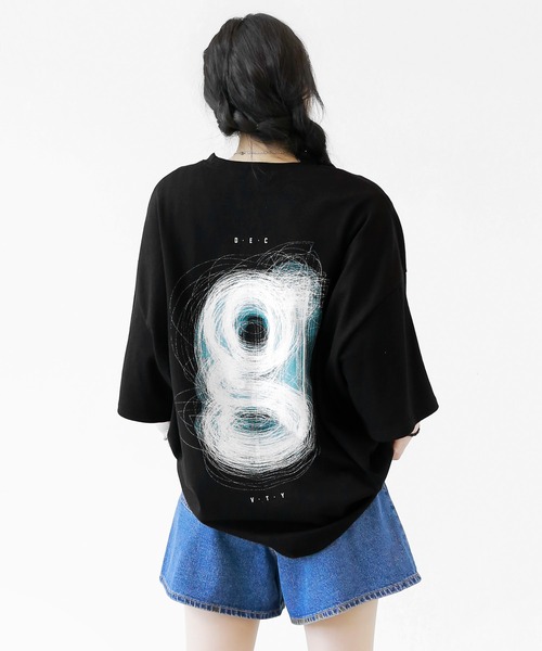 minsobi（ミンソビ）の「gビッグハーフスリーブT オーバーサイズ 半袖Tシャツ（Tシャツ/カットソー・メンズ・ブラック/ブルー/ホワイト・FREE）」の17枚目の写真