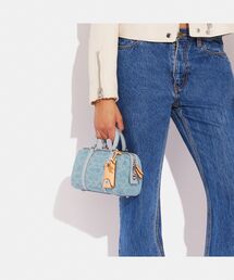 未使用級　ルビー サッチェル18 デニム ワンショルダー　バッグ　水色　コーチ 未使用級 ルビー サッチェル18 デニム ワンショルダー バッグ 水色