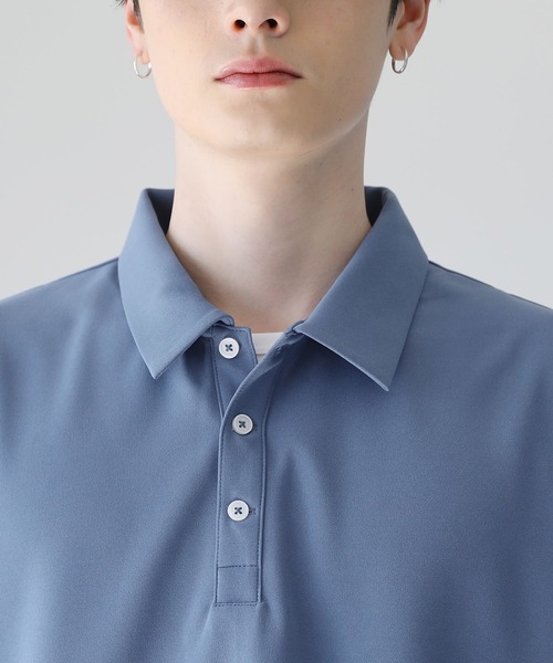 ETELIO（エテリオ）の「ルーズシルエット梨地ポロシャツ（ポロシャツ・メンズ・ブルー/グレー/ワイン/ブラック・S/M/L）」の15枚目の写真