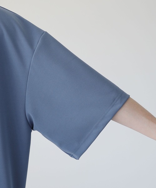 ETELIO（エテリオ）の「ルーズシルエット梨地ポロシャツ（ポロシャツ・メンズ・ブルー/グレー/ワイン/ブラック・S/M/L）」の20枚目の写真